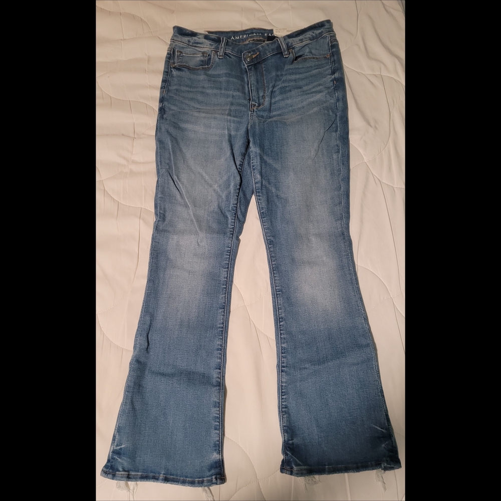 American Eagle Outfitters High Rise Skinny Kick Stretch Jeans Size 8 X-Short NWT